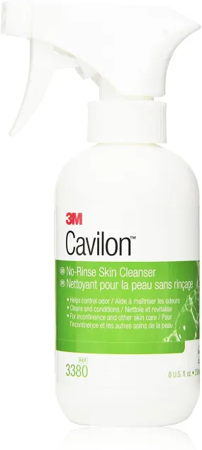 3M Cavilon No-Rinse Skin Cleanser 3380 - Skin Cleanser, Hypoallergenic, Spray Bottle - 8 oz, One Bottle