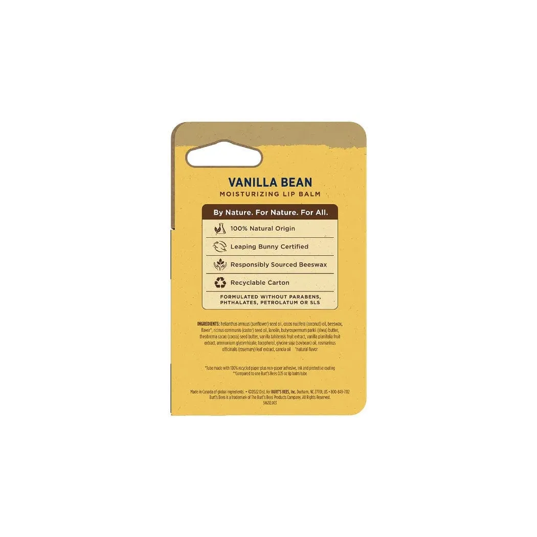Burt's Bees Vanilla Bean Lip Balm Paper Tube