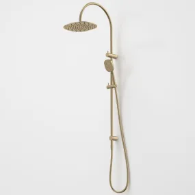 Caroma Contura II Rail Shower with Overhead - Brushed Brass