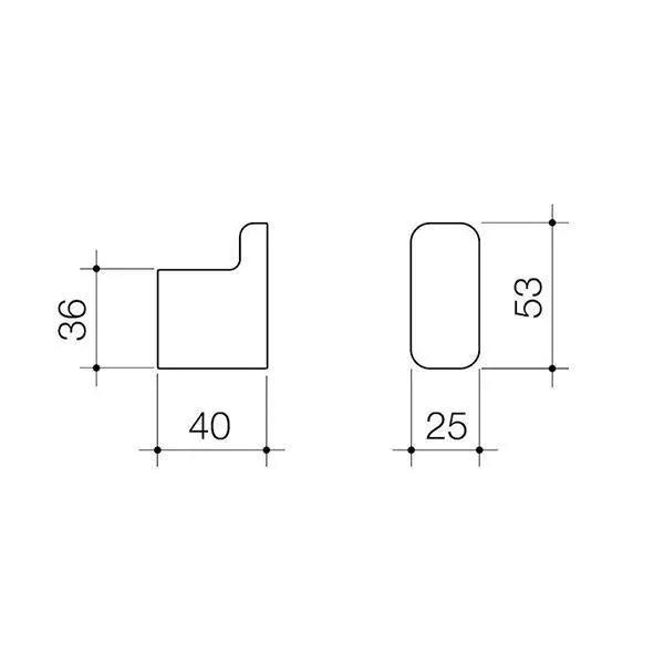 Caroma Luna Robe Hook Brushed Nickel