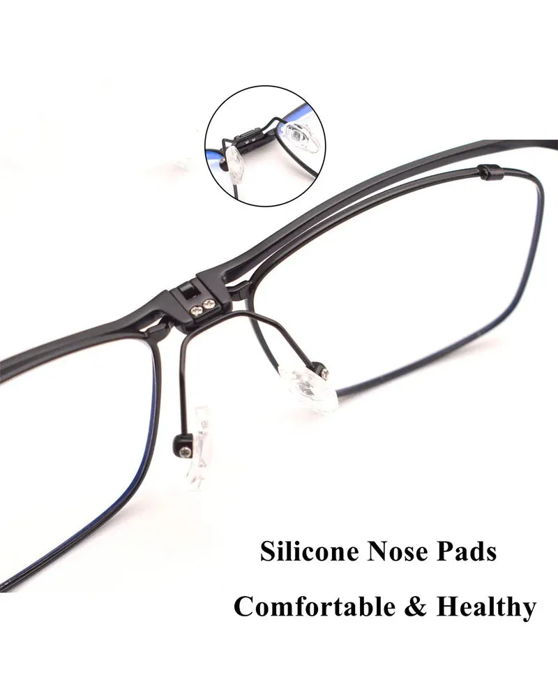 Chashma Ottica Men's Full Rim Brow Line Square Titanium Eyeglasses 11488