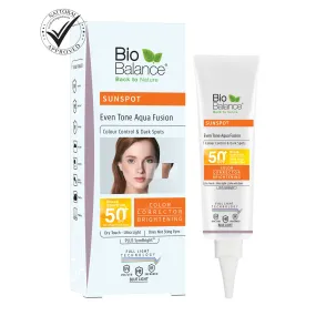 Chemical sunscreen Sunspot Even Tone Aqua Fusion SPF50  - 40ml- Biobalance