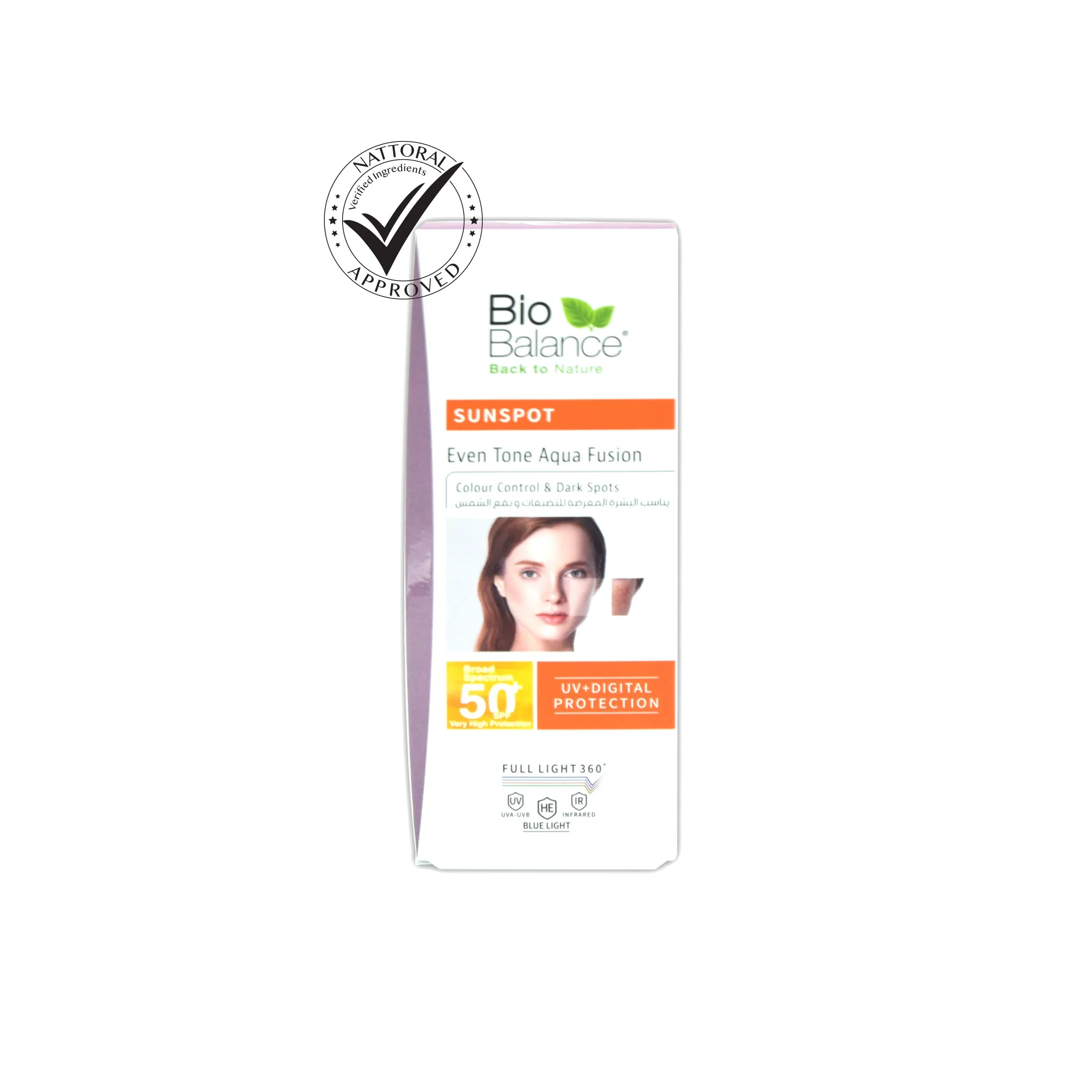 Chemical sunscreen Sunspot Even Tone Aqua Fusion SPF50  - 40ml- Biobalance