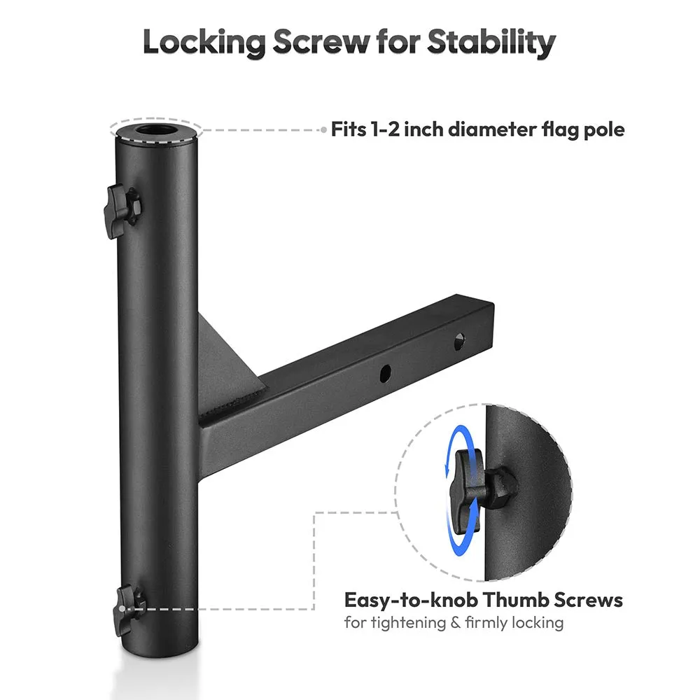 DIY Hitch Flag Pole Mount for 2" Receivers & 1"-2" Poles