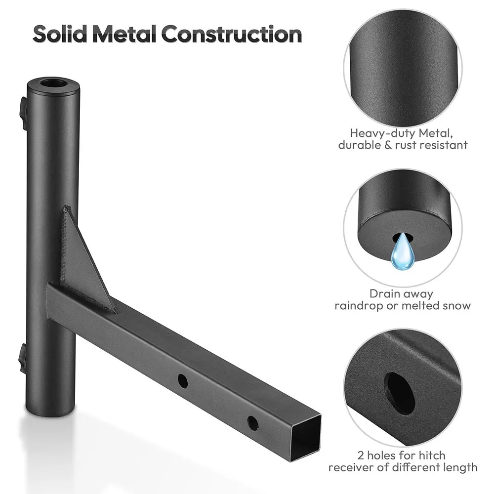 DIY Hitch Flag Pole Mount for 2" Receivers & 1"-2" Poles