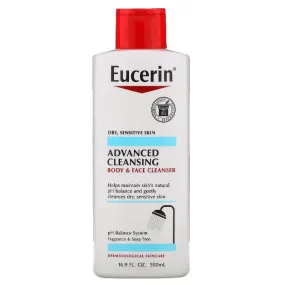 Eucerin Advanced Cleansing Body & Face Cleanser, 500 ml
