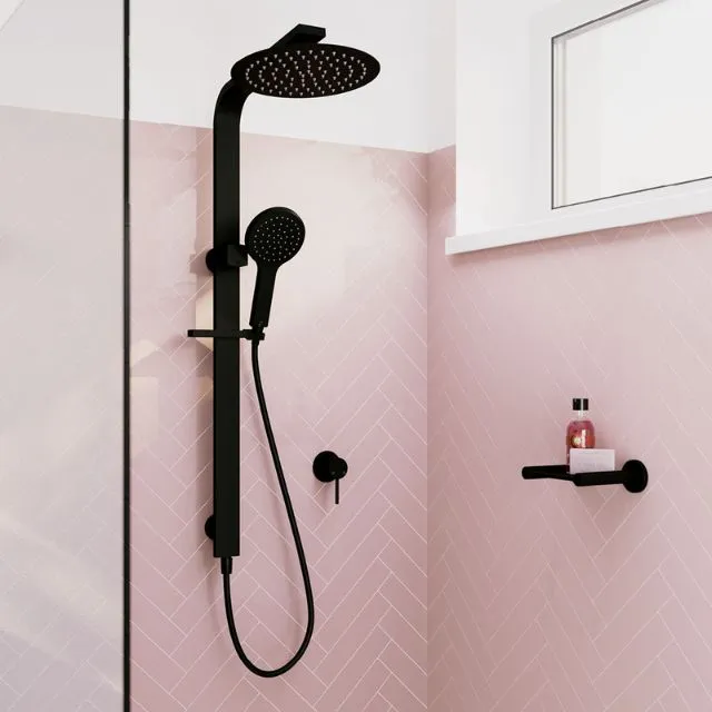 Fienza Kaya Deluxe Twin Shower Matte Black