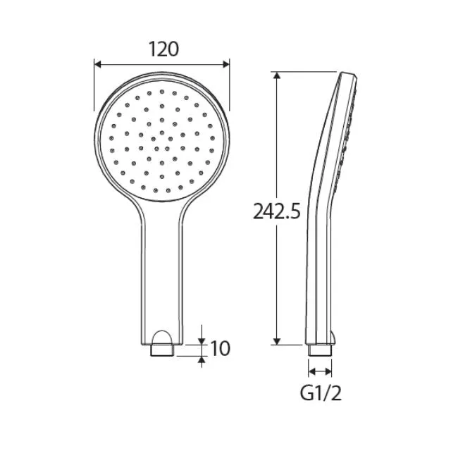 Fienza Kaya Handheld Shower Head Matte Black