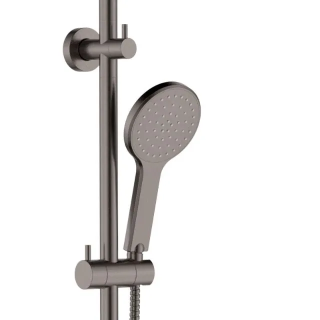 Fienza Kaya Twin Rail Shower Gun Metal