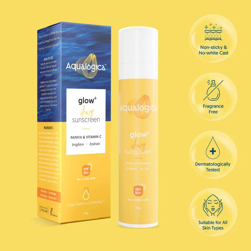 Glow  Dewy Sunscreen 50g - Pack of 3