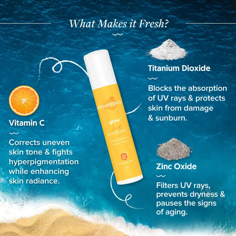 Glow  Dewy Sunscreen 50g - Pack of 3
