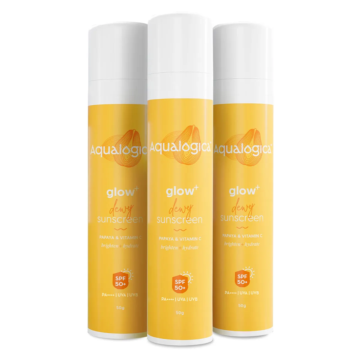 Glow  Dewy Sunscreen 50g - Pack of 3
