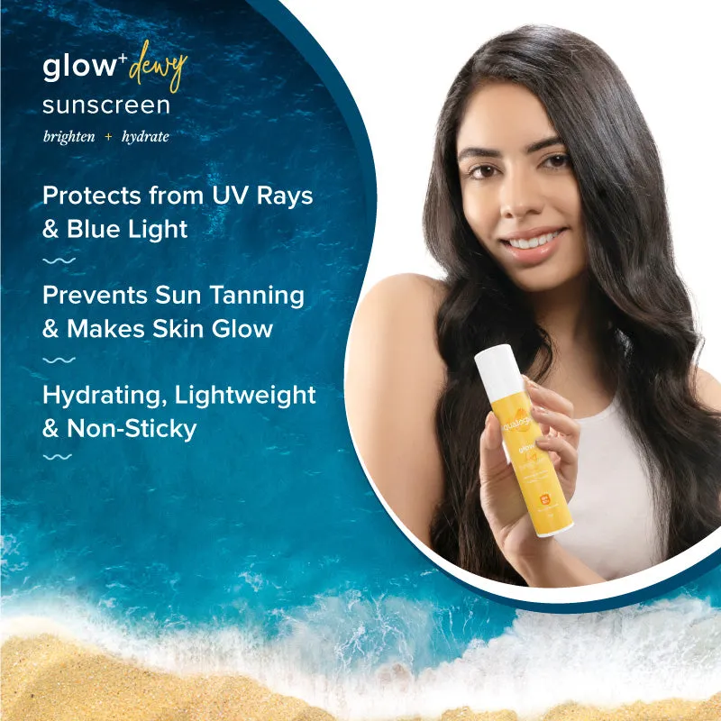 Glow  Dewy Sunscreen 50g - Pack of 3