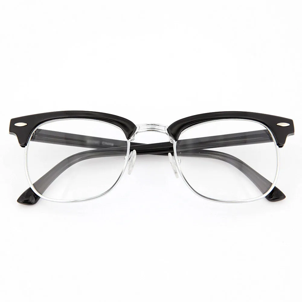 grinderPUNCH Half frame Clear Lens Sunglasses