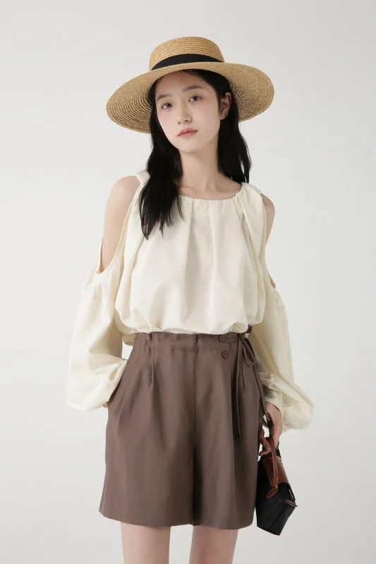 Halterneck Off-Shoulder Sunscreen Shirt & Long Sleeve Top