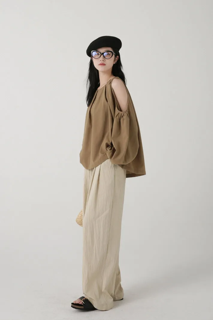 Halterneck Off-Shoulder Sunscreen Shirt & Long Sleeve Top