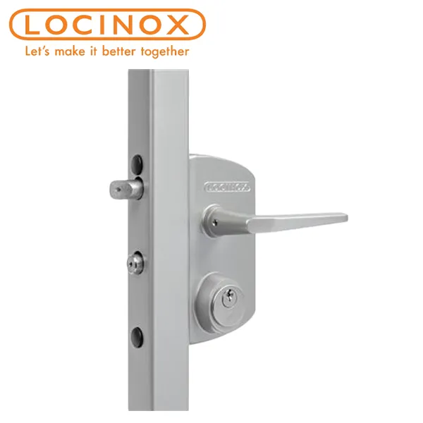 Locinox - LUKY3030J5LZILVGMAM - Mortise - Cylinder Gate Lock - USA - Schlage "C" Keyway - 5 Pin