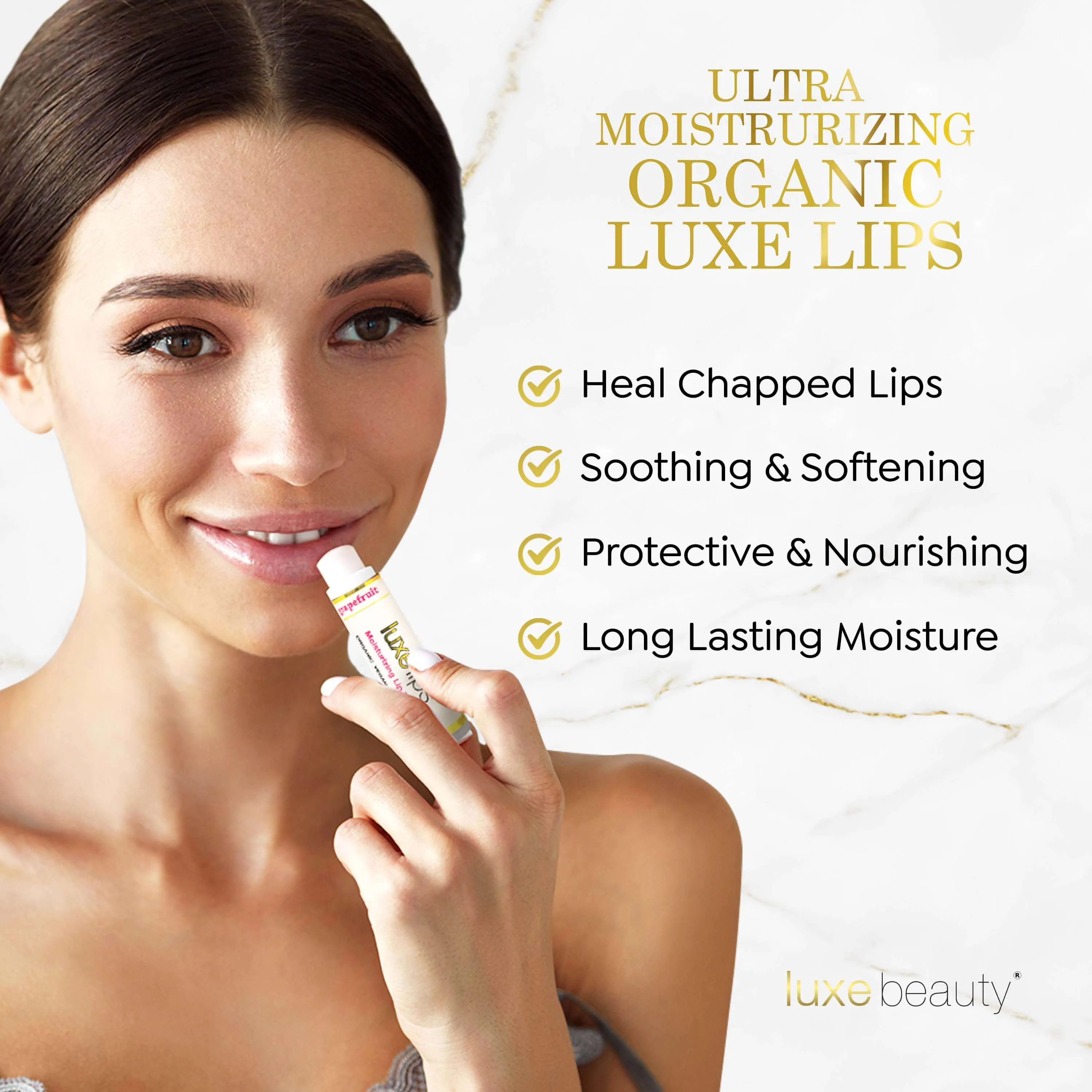 Luxelips - Moisturizing Beeswax-free Lip Balm- Plain