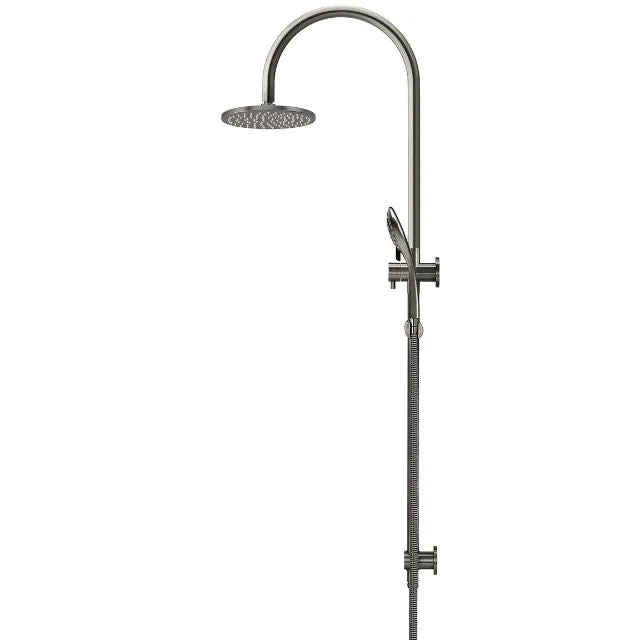 Meir Gooseneck Shower Set with 200mm Rose, Three-Function Hand Shower Shadow