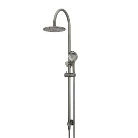 Meir Gooseneck Shower Set with 200mm Rose, Three-Function Hand Shower Shadow