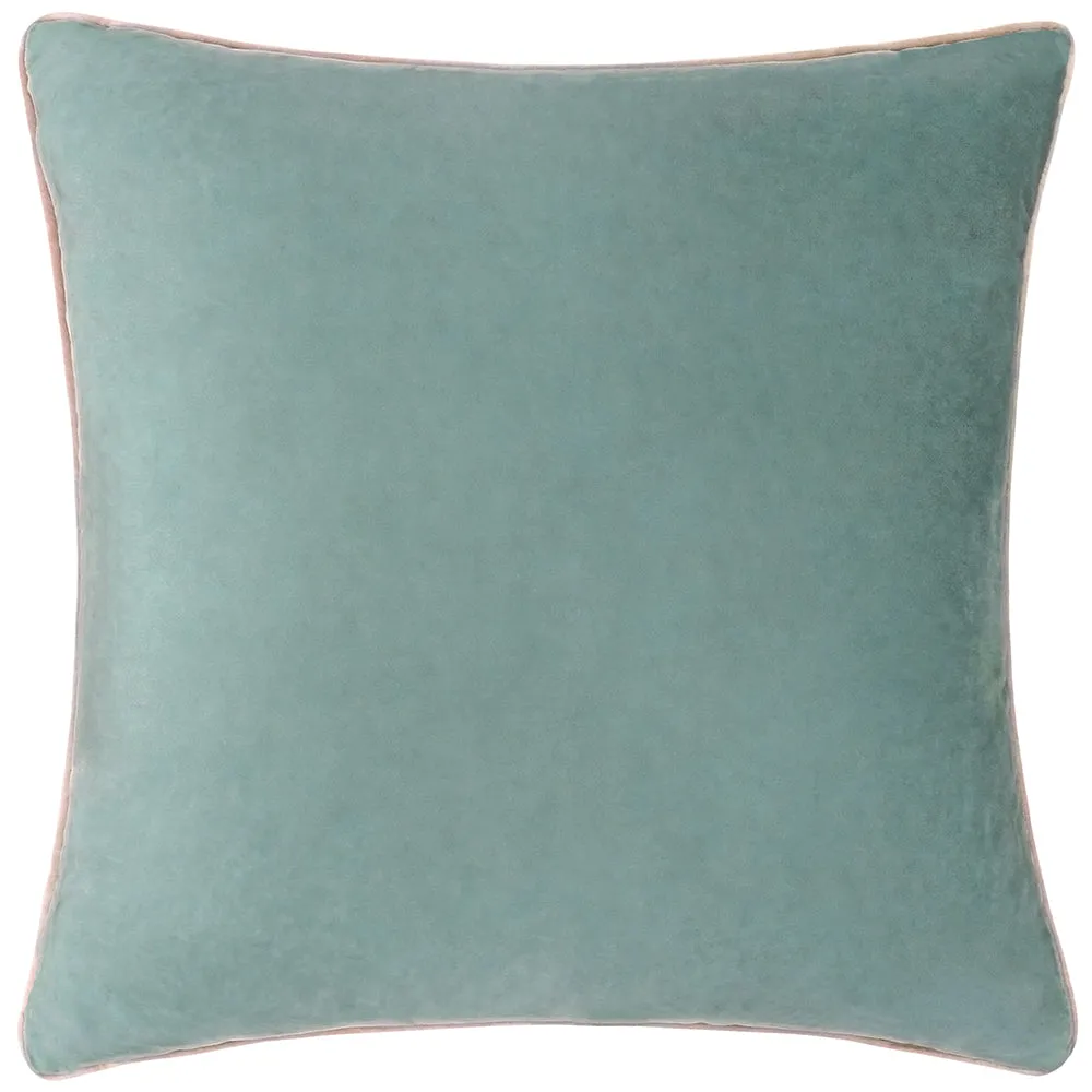 Meridian Velvet Cushion Mineral/Blush