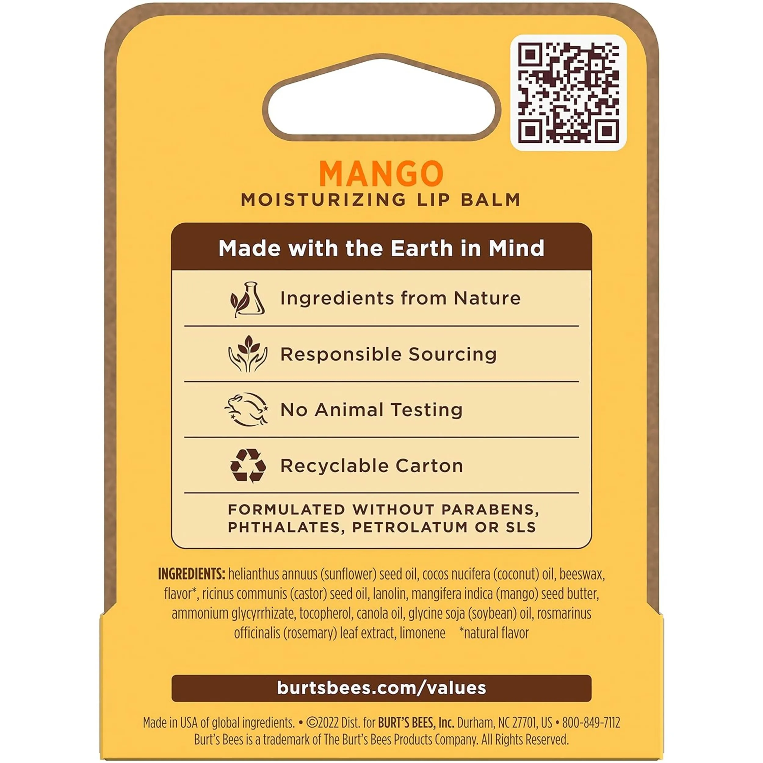 Moisturizing Mango Butter Lip Balm