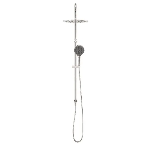 Nero Opal Twin Shower With Air Shower II Brushed Nickel