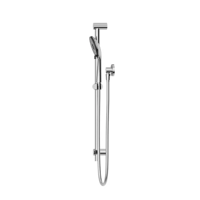 Nero Round Metal Project Shower Rail Chrome