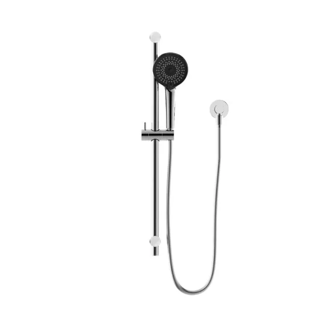 Nero Round Metal Project Shower Rail Chrome