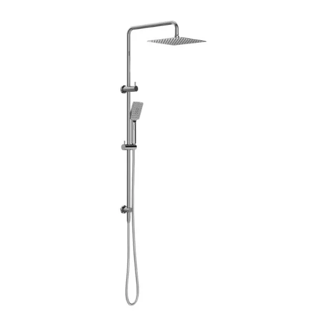 Nero Square Project Twin Shower Chrome