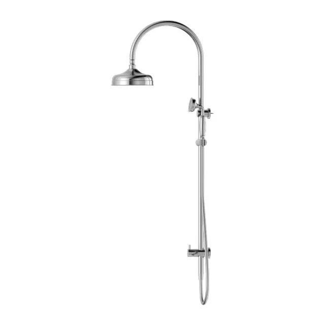 Nero York Twin Shower With Metal Hand Shower Chrome