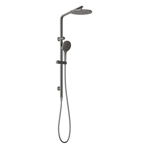 Phoenix Tapware Oxley Twin Rail Shower Brushed Carbon