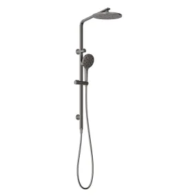 Phoenix Tapware Oxley Twin Rail Shower Brushed Carbon