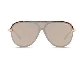 QUAY - Empire Sunglasses in Tort/Brown Flash