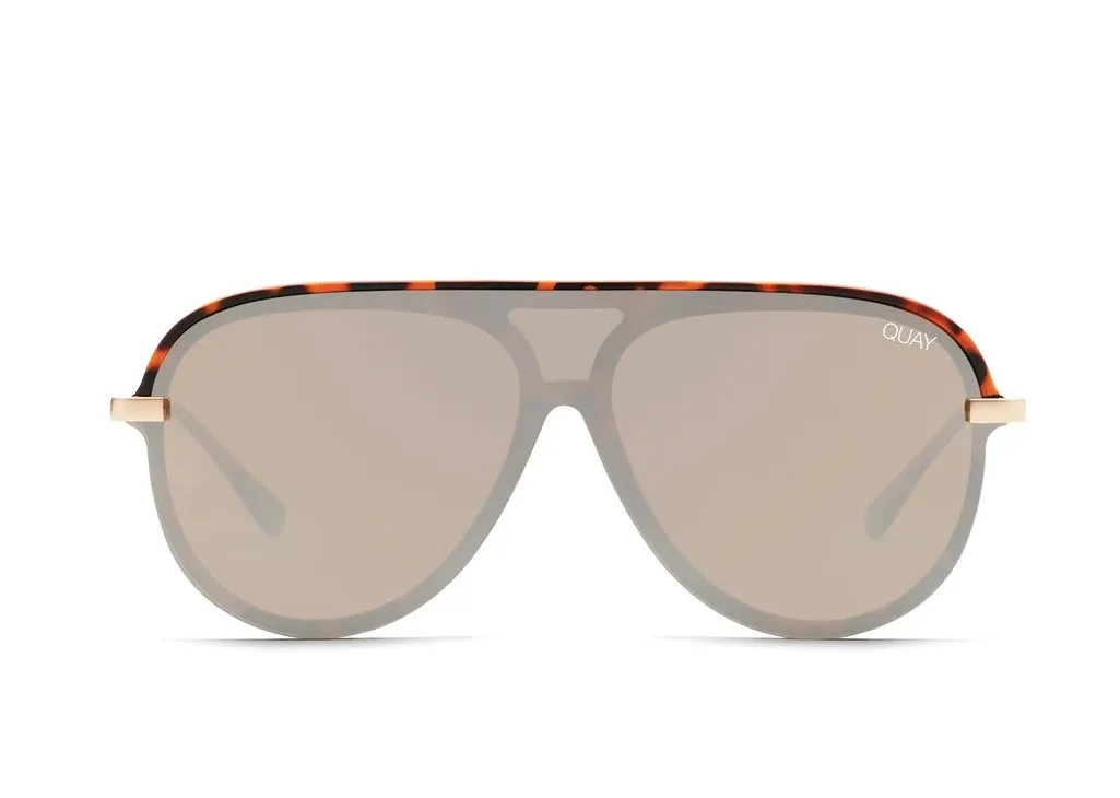QUAY - Empire Sunglasses in Tort/Brown Flash