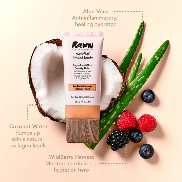 RAWW Superfood Glow Beauty Balm Cream Macadamia 30ml