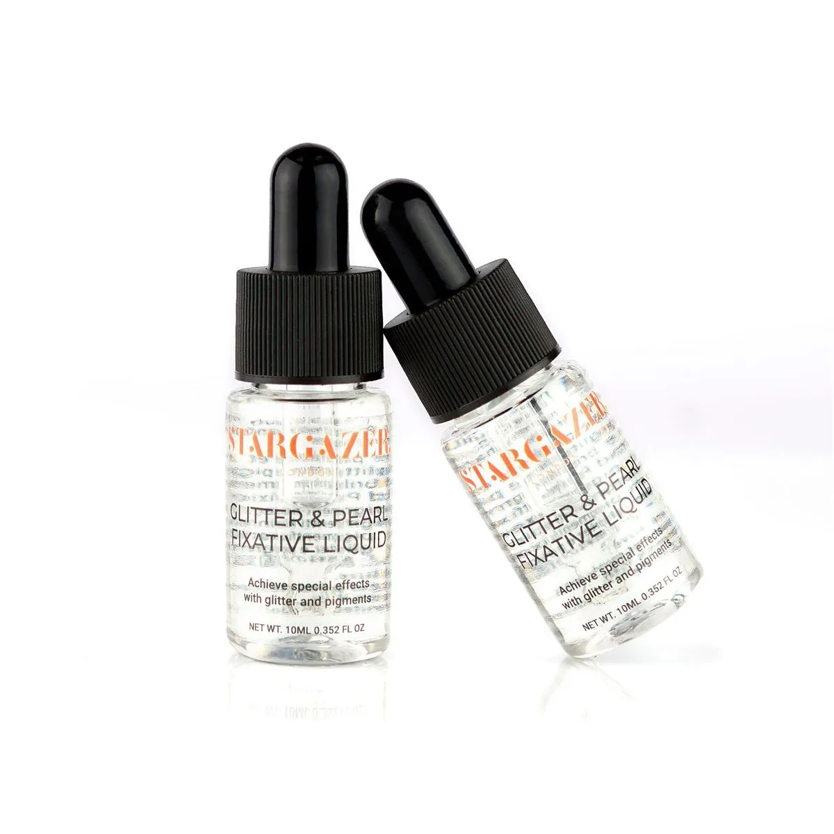 Stargazer Glitter and Pearl Fixing Solution, Vegan Friendly, Cruelty Free and Paraben Free Cosmetic Fixing Solution, Apply Cosmetic Pigments For Bold Makeup Looks, 0.35 fl. oz.