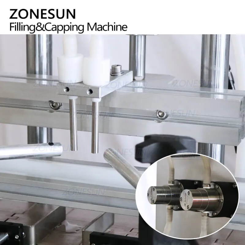ZS-AFC9 Automatic FEA15 Monoblock Metal Aluminium Spray Bottle Perfume Filling Capping Crimping Outer Cover Cap Pressing Machine